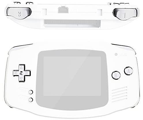 eXtremeRate Boutons Complets de Remplacement pour GBA Gameboy Advance Console, Console Portable Pas Incluse - Argent Chromé