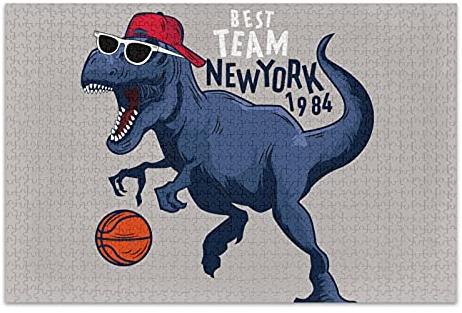 Linomo Puzzle 1000 Teile,Basketball Dinosaurier Puzzle für Erwachsene Kinder Erwachsenenpuzzle, Geschicklichkeitsspiel für die ganze Familie