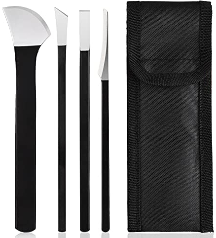 Set di coltelli per pedicure, Segbeauty 4 pezzi Coltello per unghie incarnite con borsa per il trasporto, taglierina per la riparazione dei piedi per la cura delle unghie in acciaio al manganese alto