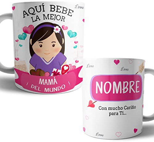 Kartoon Kase Tazza per la migliore mamma originale personalizzata con nome | Migliore tazza al mondo per la migliore mamma professioni da caffè colazione da regalare (alla migliore mamma)