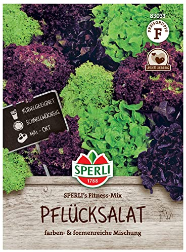 83033 Sperli Premium Salat Samen Mix | Pflücksalat Samen | Salatsamen Pflücksalat | Lollo Rosso Samen | Lollo Bionda | Eichblatt Rot Grün