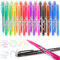 Operitacx 24 Stück Löschbarer Kugelschreiber 0.5 mm Löschbarer Stift 12 Farben Löschbarer Gelstift Löschbare Gelstifte Für Kinder Studenten Büro Geschenk