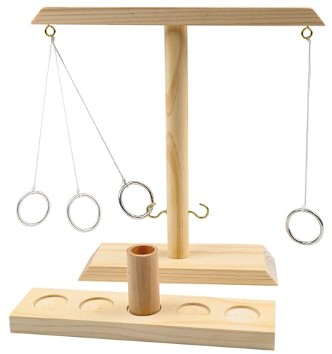 Philos 3242 - Swing The Ring, Partyspiel, Ringwurfspiel, Geschicklichkeitsspiel aus Holz