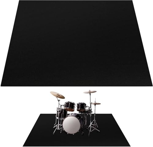 Drum Rug, 6x5FT Drum Mat, Drum Carpet with Non-Slip Grip Bottom, Soundproof Musical Instrument Rug (Drum Rug)