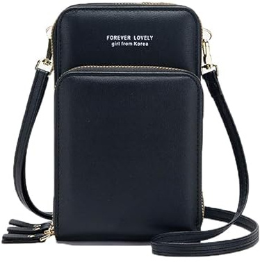 BSLVWG Frauen Leder kleine Crossbody Telefon Tasche,Handy Schultertaschen,PU Leder Telefon Geldbörse mit Kartenschlitzen,verstellbare,abnehmbare Schultergurt Telefon Handtasche für Frauen