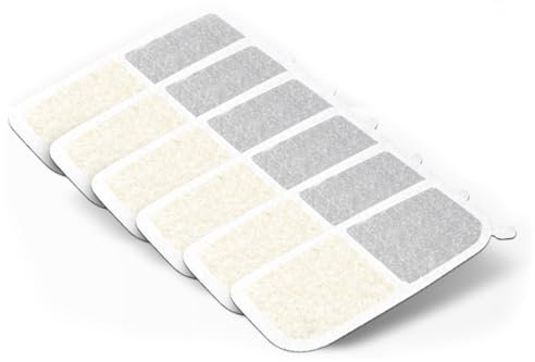 RUYICZB Fuente para Gatos Sin Cable A Pila Acero Inoxidable Automático 2.5L Fuente De Agua Fria para Gatos con Bateria 4000Mah Recargable Ultra Silencioso Bebedero para Gatos,6 Pack Filter
