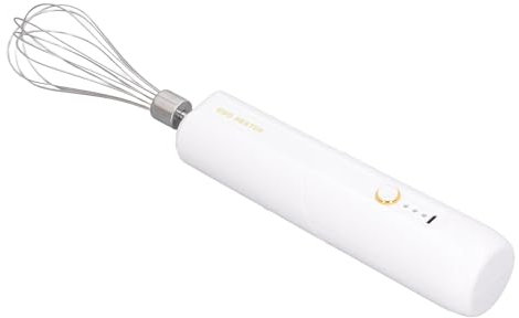 Frusta Elettrica, Sbattitore Elettrico Senza Fili Ad Alta velocità e 3 velocità per Cucina (WHITE)