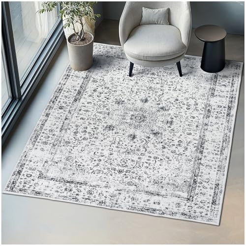 tectake® Tappeto Salotto Orientale, Pelo Corto, Design Elegante, Lavabile in Lavatrice, Ideale per Sala da Pranzo, Camera da Letto e Studio-200x274 cm