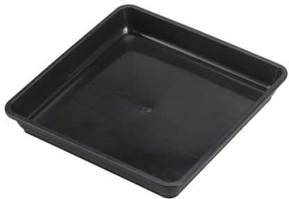 Garneck 10 Stücke Eckige Untersetzer Für Blumentöpfe Aus Kunststoff - Quadratisch - 15 x 15 8 cm Ideal Für Pflanzenuntersetzer Und Zum Auffangen Von Wasser in Schwarz