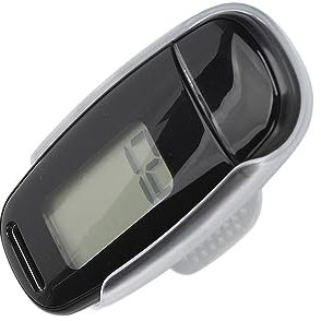 Step Counter Large LCD Screen USB Rechargeable Accurate Portable Lightweight Pedometer with Lanyard for Women Men Kids (Black)