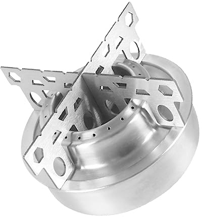 ifundom Estufa De Alcohol De Acero Inoxidable PortáTil Mini Hornillo PortáTil para Camping Cocina Al Aire Libre Compacta Y Ligera