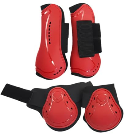 Oshhni 4 Stück Pferd Sehne Stiefel REIT Pferd Stiefel Bein Schutz Schutz, XL