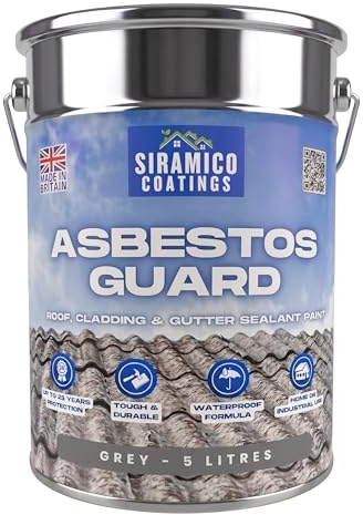 Asbestos Guard™ | Sealant Paint & Coating - Full Protection for Cladding, Gutters and Roofs (Dark Grey)