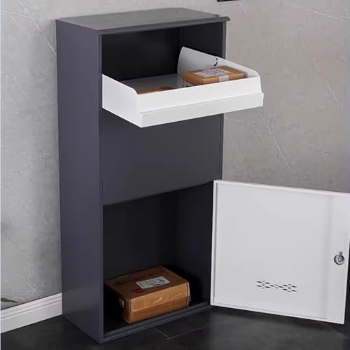 Sichere große Paket-Lieferbox – Postbehälter für kleine bis mittelgroße Pakete – Outdoor-Paketbriefkasten mit Schloss (C 96 cm) – verbessert die Paketsicherheit
