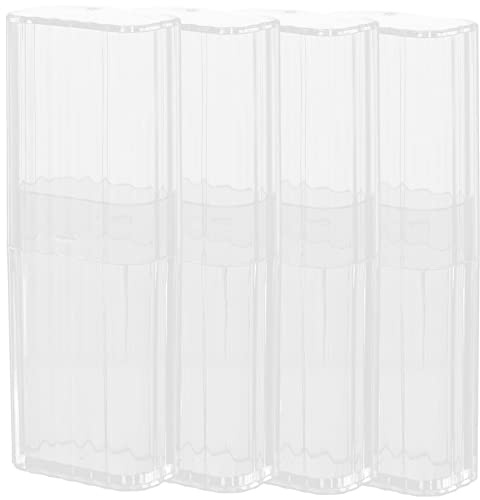 UKCOCO Caja De Almacenamiento Transparente Portátil Para y Pequeños Objetos, Tamaño Pequeño, Resistente Tapa, Organizador Compacto Para Baño, Dormitorio y Viaje, Set De 4 Unidades