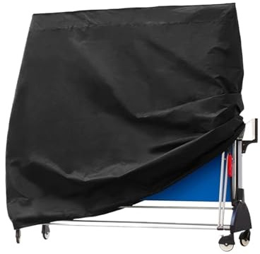 SUBLXPoten Tischtennisplatte Abdeckung Outdoor Klapp Ping Pong Tisch Abdeckung Schwarz Wasserdicht Anti-Staub Einstellbare Protector Haushalt Nützlich