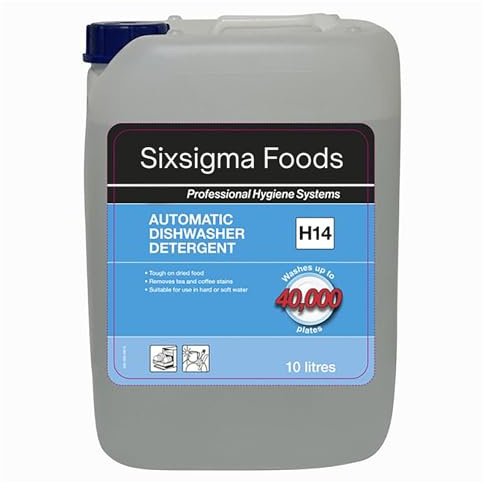 Sixsigma Foods Automatic Dishwasher Detergent H14 10 Litres - Ideal for Homes, Restaurants Powerful, Fast-Acting & Effective Cleaning Solution for Sparkling Dishes