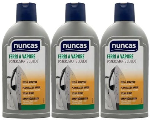 Disincrostante Liquido per Ferri a Vapore, Toglie Velocemente le Incrostazioni di Calcare e Aiuta a Mantenere il Ferro Come Nuovo, 250ml (3 Unità)