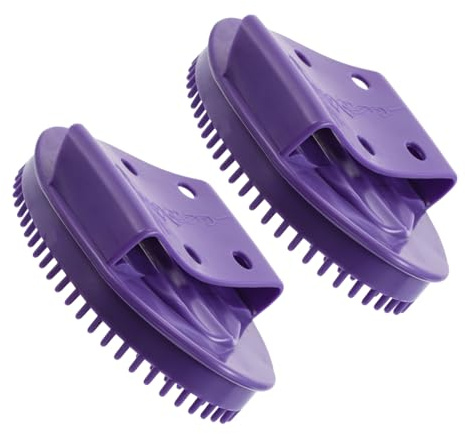 SEWOART 2stücke Massagebürste für Körper und Kopfhaut mit Peelingfunktion und Ölapplikator Tragbar für Reise und Heimgebrauch Sanftes Peeling und Muskelentspannung
