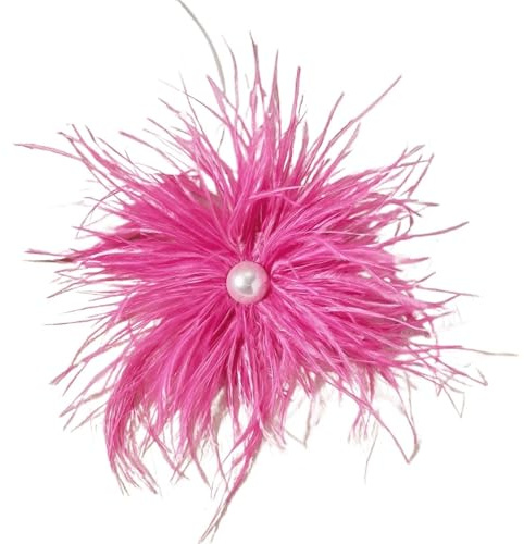 Broche Plume Brosch Flerfärgad Fjäder Stor Brosch 21 cm för Kvinnor, Lyx Pärlbrosch För Fest, Tyg Smycken Tillbehör