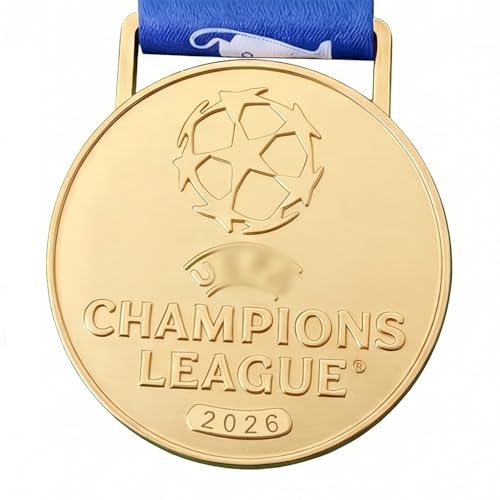 JHRFU 2025-2026 Réplique de la médaille du champion d'Europe de football, objets de collection de la ligue, cadeaux pour les fans