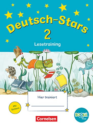 Deutsch-Stars - BOOKii-Ausgabe - 2. Schuljahr: Lesetraining - Übungsheft - Mit Lösungen