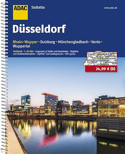 ADAC Stadtatlas Düsseldorf/Rhein-Wupper mit Duisburg, Mönchengladbach, Venlo: Wuppertal 1:20 000 (ADAC StadtAtlanten 1:20.000)
