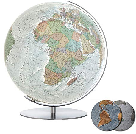 DUO ALBA 235181 Leuchtglobus, Durchmesser 510 mm, Trendfarbe weiß
