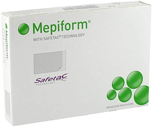 Mepiform Lot de 5 pansements en silicone, 5 x 7,5 cm