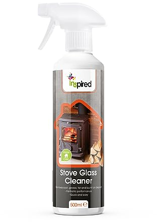 Inspired Stove Glass Cleaner, Dissolves Soot, Grease & Tar, Suitable for Fireplaces & Hearths, Removes Residue Effectively - 500 ml