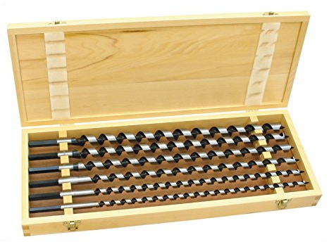 Proteco-Werkzeug® 6 tlg Satz 230mm Schlangenbohrer Holzbohrer Holzschlangenbohrer Set Holz Schneckenbohrer Bohrer für Balken Balkenbohrer