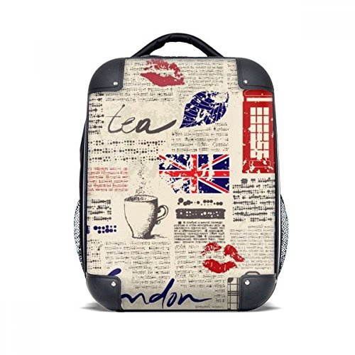 DIYthinker tidning läppkudde kaffe Storbritannien tecken flagga-hårt fall axel barn-ryggsäck-present 35 cm