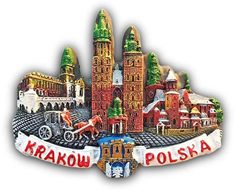 Kühlschrankmagnet, Motiv: Krakau, Polen, 3D-Landmark, Touristen-Souvenirs, Aufkleber, Dekoration für Zuhause und Küche, Polen, Kühlschrankmagnet aus China