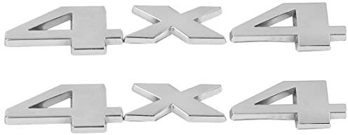 X AUTOHAUX 2 Pcs Car Body 4X4 Shape Metal Decorative Emblem Badge Decal Sticker
