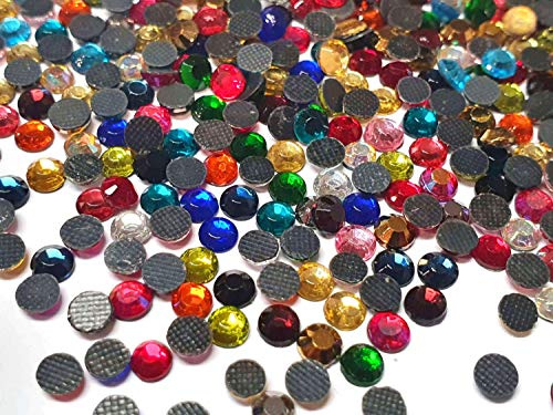 Perlin 2500 Stück, Hotfix Strasssteine, Mix Farben Größenauswahl 3mm 4mm 5mm Bunte AAA Qualität zum Aufbügeln Glitzersteine Rhinestone Selbstklebend Mehrfarbiges (2,6mm ~ 3mm SS10)