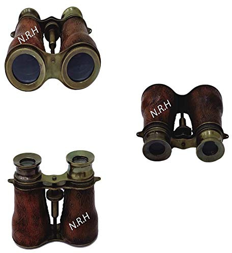 Vintage Maritim Leder & Messing Fernglas ~ Antik Pirat Spyglass Teleskop