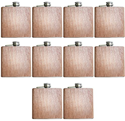 Flachmann Holz 10 Stück