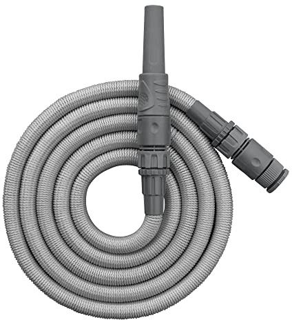 Jardibric - Tuyau Arrosage Extensible 2,5 à 7,5 m - Tuyau Jardin Rétractable Compact pour Balcon et Petit Jardin