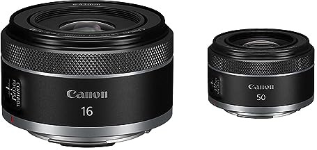 Canon Camera ES Objectif RF 16 mm F2.8 STM, Noir & Objectif RF 50mm f/1.8 STM