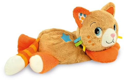 Clementoni Baby Mon Chaton Ronron – Peluche Musicale Apaisante pour Bébé 0 Mois+ | Sons de Ronronnement, Bruits Blancs et Mélodies | Vibration Douce | Lavable en Machine | Jouet Sensoriel