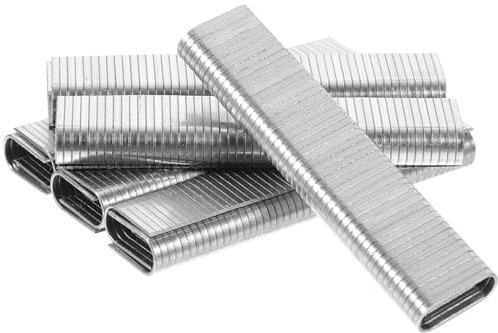 HOODANCOS 1000 Stück Schmale Kronenklammern Verzinkt Und Brad-Nägel Klammern Aus Kohlenstoffstahl Für Pneumatische Elektrohefter (U-Form)
