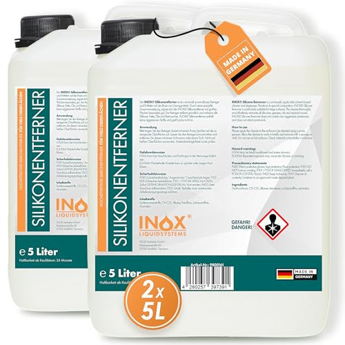 INOX® - Silikonentferner 2x5L IX400 | Der Silikonreiniger entfernt mühelos Fette, Öle & Silikon | Intensive Reinigung | Wachsentferner für Autolack | Besonders schonend