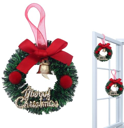 Corona natalizia per porta, ghirlanda natalizia per esterni, decorazioni natalizie con ghirlande, elegante ghirlanda autunnale per decorazioni natalizie da cucina all'aperto