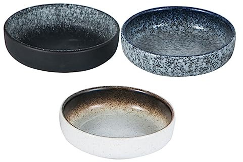 OKUMEYR 3pièces Lot De Bols à Sauce Pour Sauce Soja Plat à Tremper Support à Assaisonnement Usage Multiple