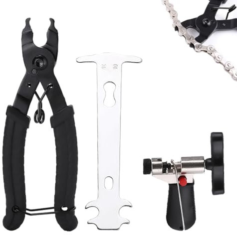 Bike Chain Tools Set, Chain Link Pliers, Chain Breaker Splitter, and Chain Wear Inspection Caliper for 6/7/8/9/10/11 Speed Chain Repair Tool for Road, Mountain, and Sports Bikes, Bike Maintenance Kit