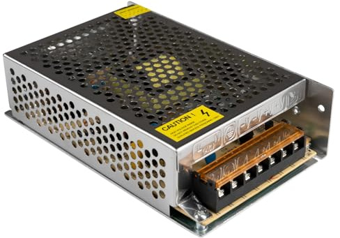 Fuente de alimentación LED 120W 12V 10A - Metal, ideal para iluminación y proyectos electrónicos.