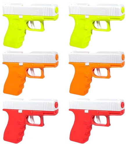 Suuwwn 6 Pièces Mini Pistolet a Eau,Cool Petit Pistolet à Eau Manuel Jouet Pistolet à Eau Partie D'été Mini Piscine Jardin Plage Paquet Cadeau Violet/Orange/Rouge