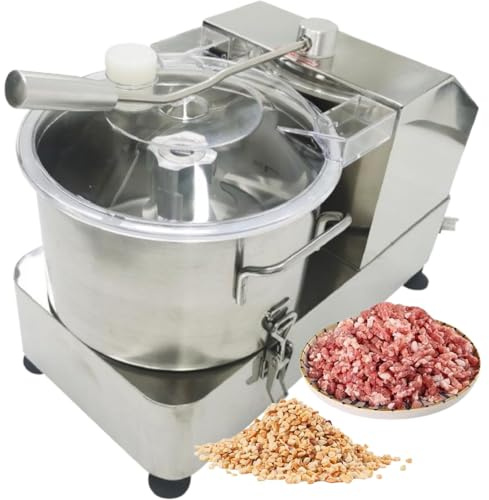 Tritacarne in acciaio inossidabile, robot da cucina multifunzionale, velocità regolabile 6/9/12/15 l, 2000 giri/min, per frutta, noci, cereali, ghiaccio, carne,15L