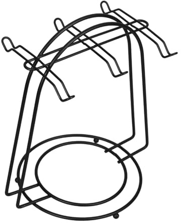 LOLIPPYY Supporto Per Tazze in Metallo Con 6 Ganci, Espositore Per Tazze Da Tè e Da Caffè Con Base Stabile, Portabicchieri Arco Nero Per Cucina e Spazio Di Lavoro