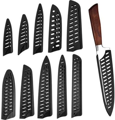 DGN 10 Piezas Protectora de Cuchillo de Cocina, Diseño Hueco Funda Cuchillos Multitalla, Protector de Cuchillos, Protección de Plástico para Cuchillos, 10 Modelos Funda Cuchillos Cocina | Multitalla, Protector de Cuchillos, Protección de Plástico para Cuchillos, 10 Modelos Funda Cuchillos Cocina